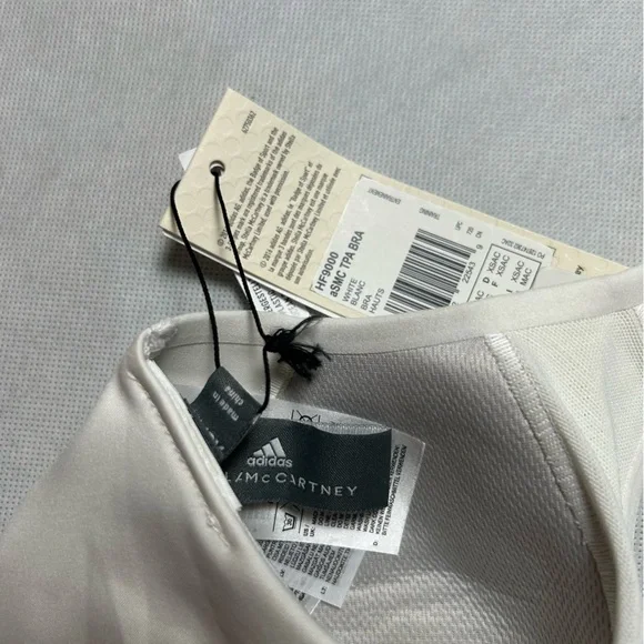 Stella McCartney for adidas white and green sports bra NWT size XS - Picture 3 of 4